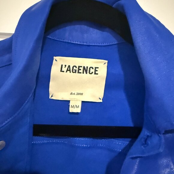 L'Agence Janelle Coated Denim Jacket  - Size M - Picture 3 of 6